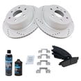thumbnail image 2 of TRQ Rear Performance & Brake Rotor & Metallic Pad Kit w/Chemicals BKA16821, 2 of 8