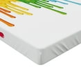 thumbnail image 2 of Ambesonne Abstract Fitted Sheet 2 Pcs Set, Rainbow Colored Paint, Twin, Multicolor, 2 of 3