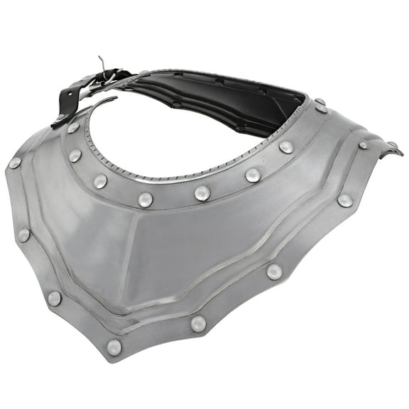 Armory Replicas Stylish Medieval Gorget | 18G Polished Steel Neck Armor with Belt & Buckle for LARP & Reenactment