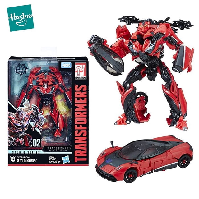Hasbro-TransDevices Studio Series Figura de acción, Decepticon Stinger, Crowbar, Jazz Robot Model, Juguetes para niños, Regalo para niños, Original zhangyuxiang LED