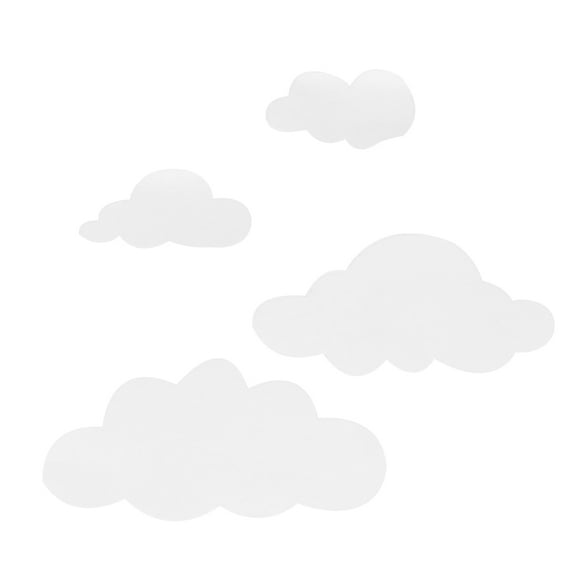 Niceauty 96Pcs White Cloud PVC Wall Stickers Soft and Safe for Home Interior Walls Glass and Metal