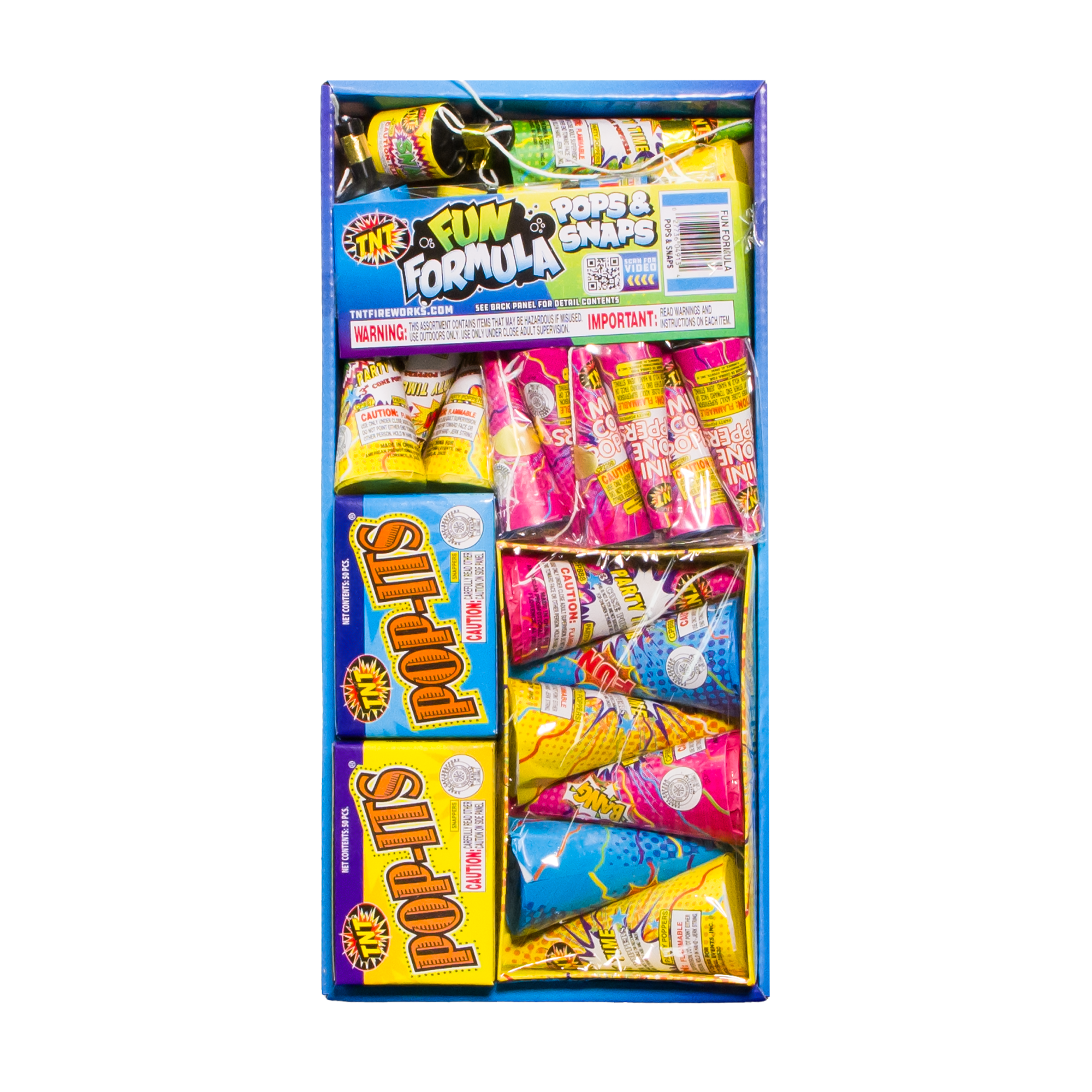 TNT Fireworks Fun Formula, Party Popper and Pop Its Assortment, Any Occasion