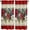 Red, variant on Red Christmas Kitchen Curtains 63 Inch Length, Farmhouse Curtains & Drapes, Xmas Botanical Poinsettia Blue Balls Rod Pocket Window Curtains for Living Room/Bedroom, 42" x 63", 2 Panels