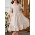 thumbnail image 2 of Vestido de verano bilbiano para niñas adolescentes con flor de chifón, talla 6 a 7 años, 2 of 9