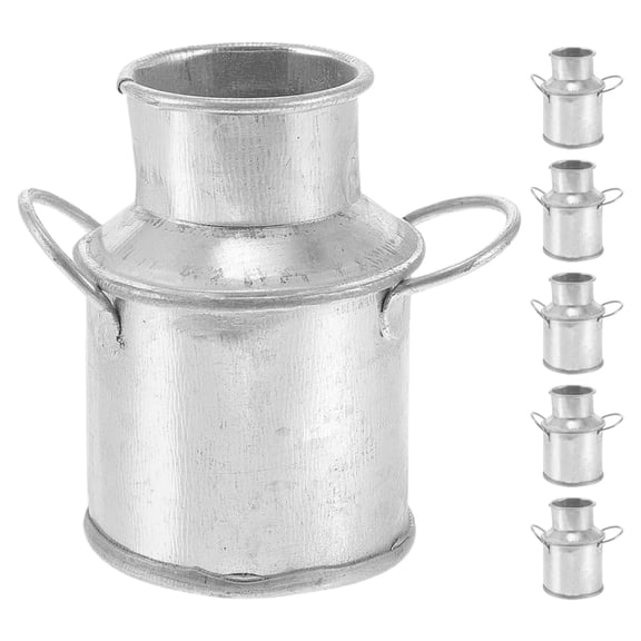 Niceauty 6pcs Mini Metal Buckets Silver Iron Decorative Planter For Indoor Decor Homeowners Garden Enthusiasts