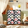 thumbnail image 6 of 4 Drawer Vertical Storage Dresser Zigzag Paint Brush Strokes Abstract Grunge Colorful with Wood Top Fabric Pull Drawers, 6 of 8