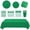 Green, variant on Party Solids 169 Pcs Dark Paper Plates and Napkins Sets, Disposable Plates For Party, Lunch & Cocktail Napkins Paper, 16oz Plastic Cups, Cutlery and Royal Table cloth Plastic Dinnerware Set(Yellow)
