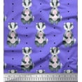 thumbnail image 1 of Soimoi Purple Cotton Cambric Fabric Dots & Raccoon Animal Fabric Prints By Yard 42 Inch Wide, 1 of 3