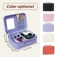 thumbnail image 4 of Travel Makeup Case with Mirror - Partitionable Cosmetic Makeup Train, 4 of 8