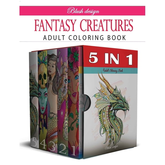 Fantasy Creatures: Adult Coloring Book Collection, (Hardcover)