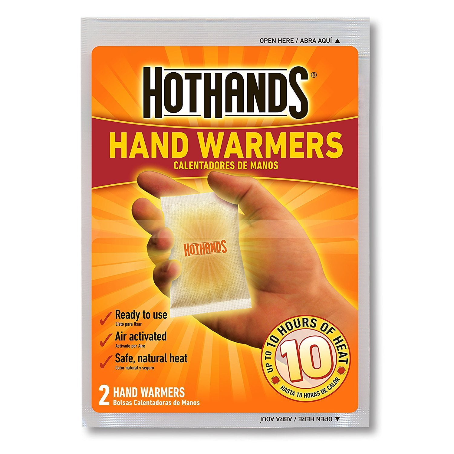 10 hours of Heat Per Pair Lot of 10 pairs Hothands Hand Warmers 