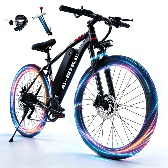SHCNTEKU 26IN Electric Bicycle for Adults , 7-Speed E bike with 36V 12Ah 432 Wh Removable Battery, UL2849