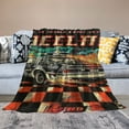 thumbnail image 2 of Orinice Fire Checkered Pattern Retrofuturism Warm Lightweight Blanket Soft Fleece Throw Blanket for All Seasons Living Rooms Sofa Decor Cow Gifts Blanket 40x50in, 2 of 6