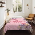 thumbnail image 4 of Happy Mother's Day Tapestry for Bedroom Wall Hanging Tapestry, Pink Love Heart Purple Spring Floral Ceiling Backdrop Tapestries Poster Blanket Wall Decor for Teens Room Living Room Dorm 59" x 79", 4 of 8