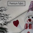 thumbnail image 5 of Christmas Shower Curtain, Cute Snowman Snowflake Forest Grey Winter Fabric Shower Curtains for Bathroom, Xmas Holiday Gray Bathroom Accessories Decor with Hooks Set 72 x 72 Inches, 5 of 6