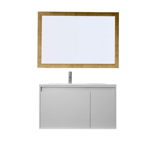 Gabinete De Baño STANISS Con Espejo Decorativo Minimalista