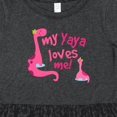 thumbnail image 4 of Inktastic My Yaya Loves Me Granddaughter Dinosaur Girls Toddler Dress, 4 of 5