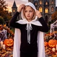 thumbnail image 3 of OGLCCG Kids Velvet Hooded Cape Robe for Halloween Christmas Party,Boys Girls Cloak for Masquerade, Dress Up,Wizard Size 2-17, 3 of 4