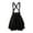 Black, variant on Women's Gothic High Waist Tie Dress Suspender Half Skirt A-Line Mini Tie Dress (Black L)
