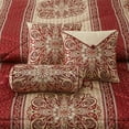 thumbnail image 7 of Lanco 7 Piece Comforter Sets, Burgundy Bedding Sets, Queen Size with Shams, Bed Skirt, Elegant, 7 of 7