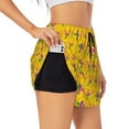 thumbnail image 3 of Lsque Mardi Gras Crayfish and Fleur de lis Printed Women's Running Shorts with Liner Pockets,Elastic Quick Dry Workout Athletic Gym Yoga Shorts,Womens High Waist Shorts-Medium, 3 of 9