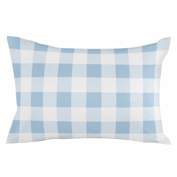Outdoor Waterproof Throw Pillow Covers Set of 2 Blue Plaid Pillowcases Lumbar Outdoor Pillows Cushion Case 20x12 Inch Spring Buffalo Watercolor Check Stripe Patio Pillows for Couch Sofa Bed Garden