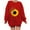 Red, variant on QUINDOS Womens Hoodies Plus Size Plus Size Womens Sweatshirts and Hoodies Casual Crew Neck Long Sleeve Graphic Pullover Tops
