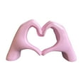 thumbnail image 2 of Taosunzt Love Heart Hand Figurine Heart-shaped Gesture Resin Statue Sculpture Home Office Wedding Party Desktop Decoration Ornament Pink, 2 of 13