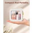 thumbnail image 2 of Bolsa de maquillaje Soimeat Mini, impermeable, de piel transparente, color beige, 2 of 7