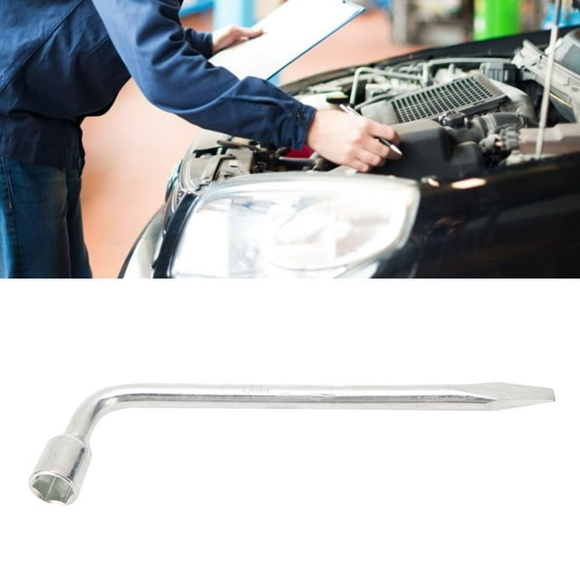 Hex Socket Wrench Slotted End Socket Repair Tool with 45# Steel High Torsion Extension Handle for Auto Repair Tire Change
