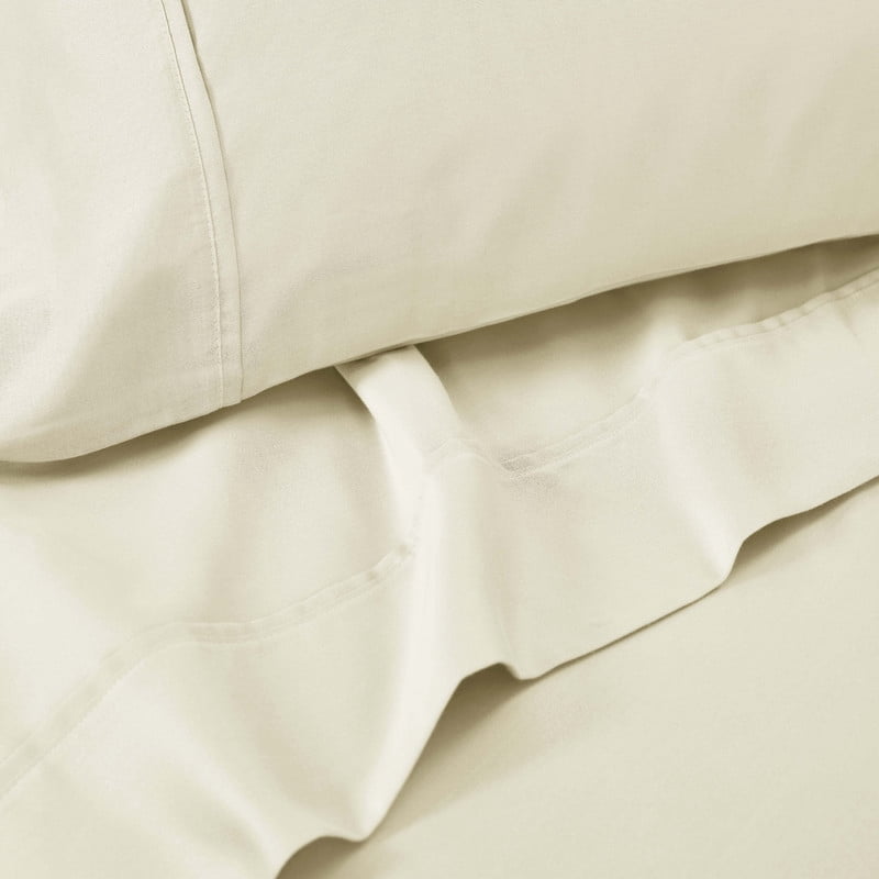 Superior 4-Piece 1400-1500 Thread Count Ivory Sheet Set, King