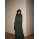 thumbnail image 4 of Vestido largo elegante para mujer, liso, Irregular, plisado, cintura alta, cuello medio alto, vestidos largos de manga larga, vestidos de fiesta para mujer, 4 of 5