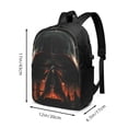 thumbnail image 3 of Darth Vader Backpack Cartoon College Casual Laptop Schoolbag 17 Inch Large Travel Hiking Sports Students Daypack with USB Port, 3 of 8