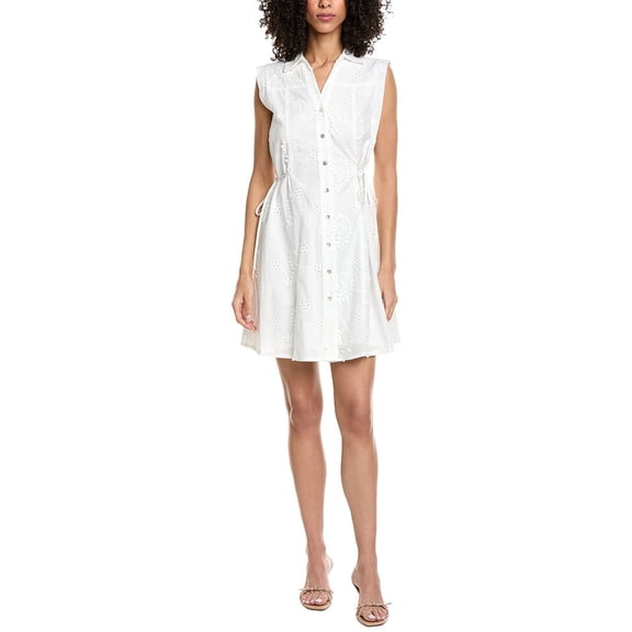 Nanette Nanette Lepore womens Sleeveless Mini Dress, 14, White