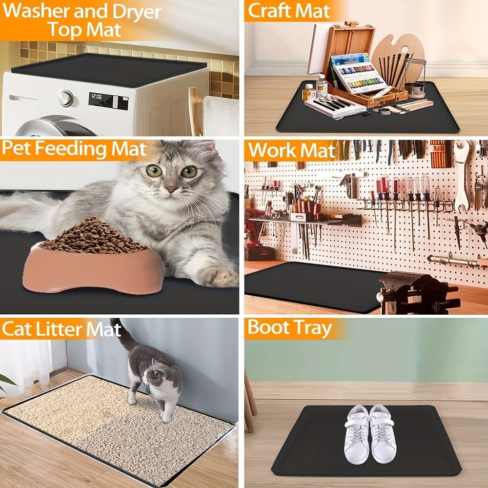Washing machine storage mat, non-slip and waterproof washing machine dryer top cover, waterproof washing machine cover, washing machine protective mat, washing machine dryer top protective mat