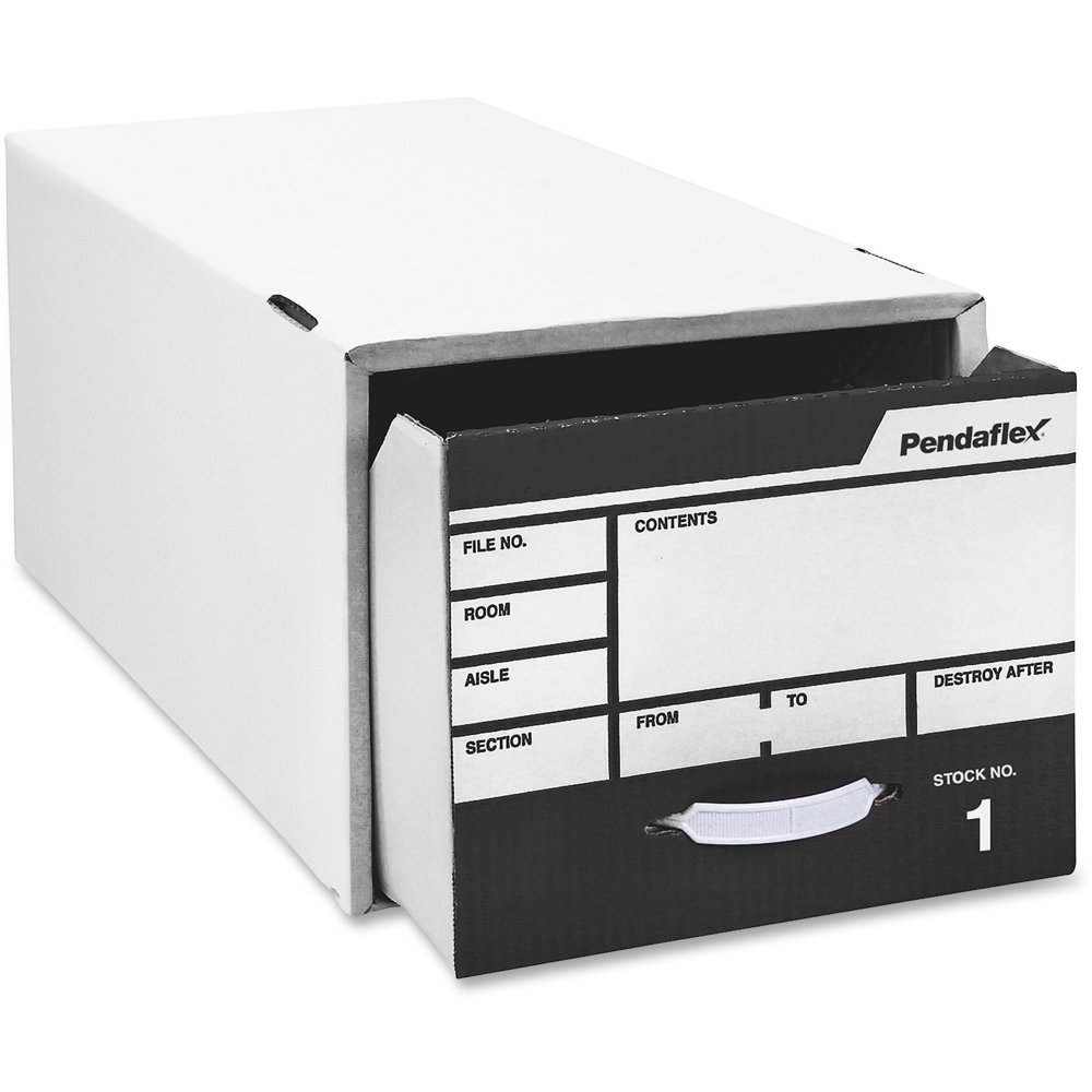 Pendaflex Standard Pulldrawer Letter Storage Boxes, White, 1 Each (Quantity)