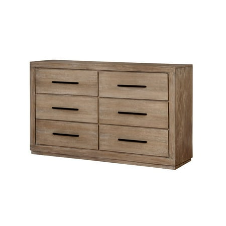 Furniture Of America Pristen Wood Dresser In Weathered Natural