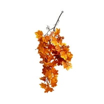 Halloween Decorations Fake Vines Plants Artificial Maple Leaves Wall Hanging Vines 31.5inch Fall Leaf Garland,for Thanksgiving Decor,Wedding,Fireplace,Party,Table,Outdoor,Garden,Home Decor