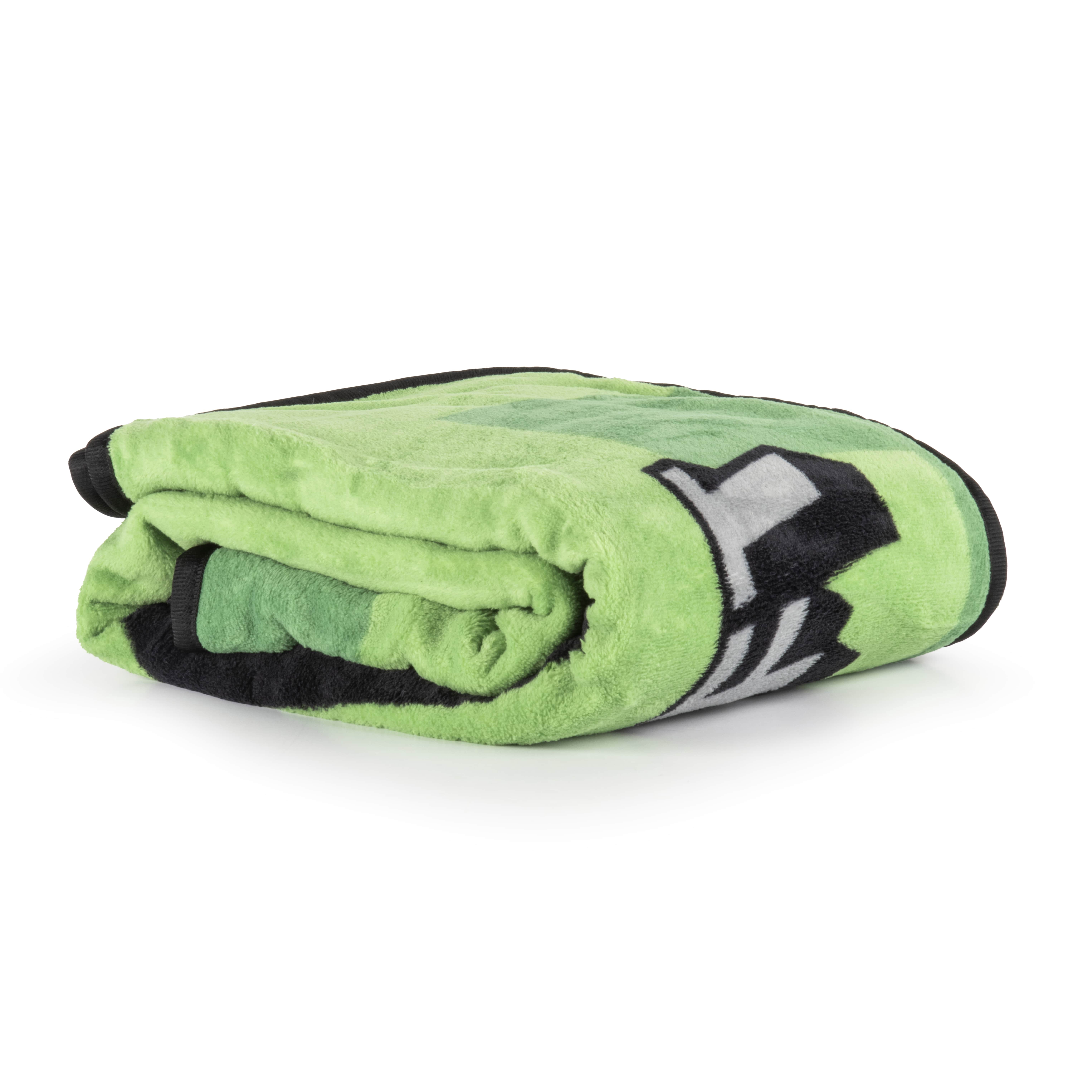 Minecraft Rising Mobs 46" x 60" Coral Fleece Throw Blanket, Polyester, Green, Mojang