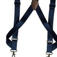 thumbnail image 2 of Mens Suspender Swivel Hook X Shaped Washable Reusable Elastic 1.4" Wide Adjustable Suspenders Navy, 2 of 9
