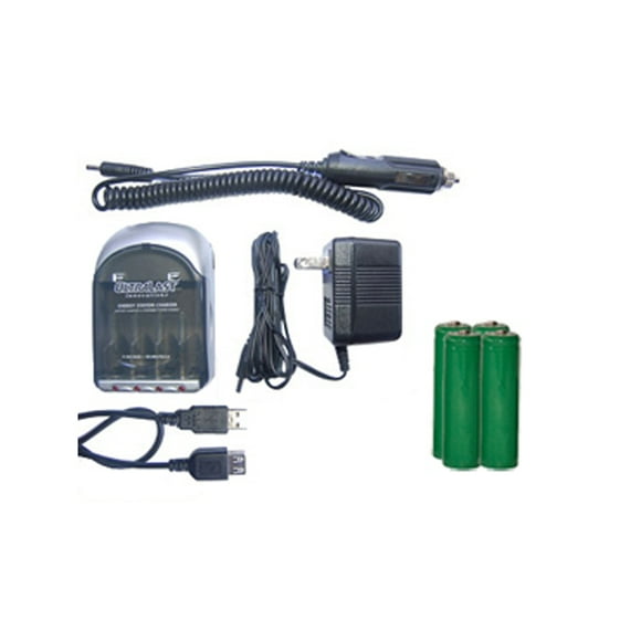 UltraLast AA / AAA Smart Battery Charger + 4 AA NiMH Batteries (2700 mAh)