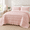 Quilt Set-pink-Quilt Set-King, variant on Yellow 60"x80" Ultra Soft Pre-Washed Quilted Boho Ruffle Fringed Decorative Throw Blanket