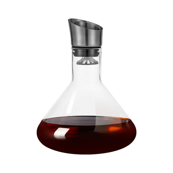 Red Wine Carafe Decanter with Aerator Filter Crystal for Bars 50 oz/ 1500ml