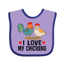 Inktastic Chicken Farmer I Love My Chickens Boys or Girls Baby Bib
