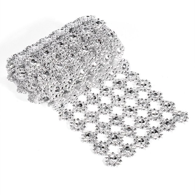 Cinta de Diamantes Wobythan Cinta de Decoración de Pasteles Lazo de Cristal Brillante