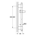 thumbnail image 2 of Powerandsoul 36" Shower Rail, 2 of 3