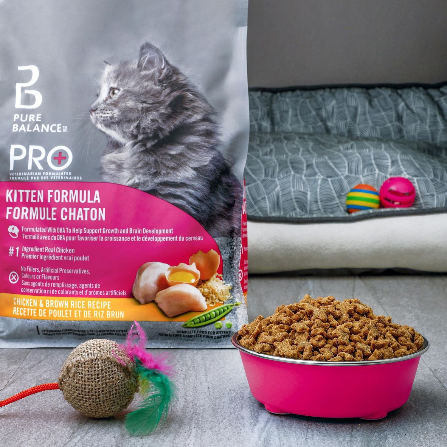 Pure Balance Pro+ Kitten Formula with Chicken & Brown Rice Dry Cat Food, 100 g, 1.5 kg