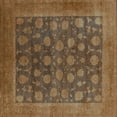 thumbnail image 1 of Ahgly Company Indoor Square Oriental Turquoise Blue Industrial Area Rugs, 5' Square, 1 of 4
