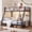 black, variant on Twin XL Over Full Bunk Bed Frame, Heavy Duty Metal with Guardrails & Reversible Ladder,black
