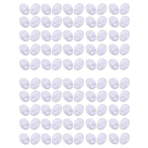 50 Pairs of Silicone Eyeglass Nose Pads Push in Round 9mm